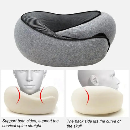 Memory Foam Neck Pillow Cervical Vertebra Travel Portable Noon Break Aircraft U Type of Pillow Sleep Camping Pillow Carry Bag
