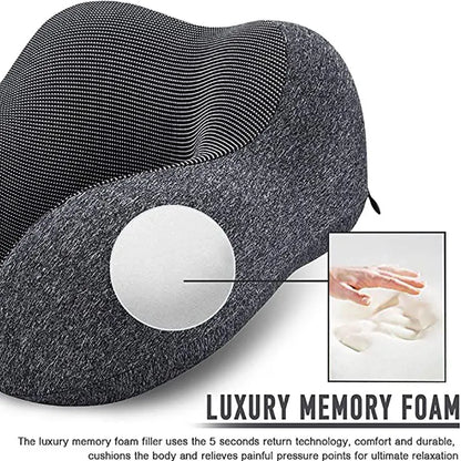 U Shaped Memory Foam Neck Pillows Soft Slow Rebound Space Travel Pillow Massage Neck Cervical Healthcare Bedding Drop Shipping