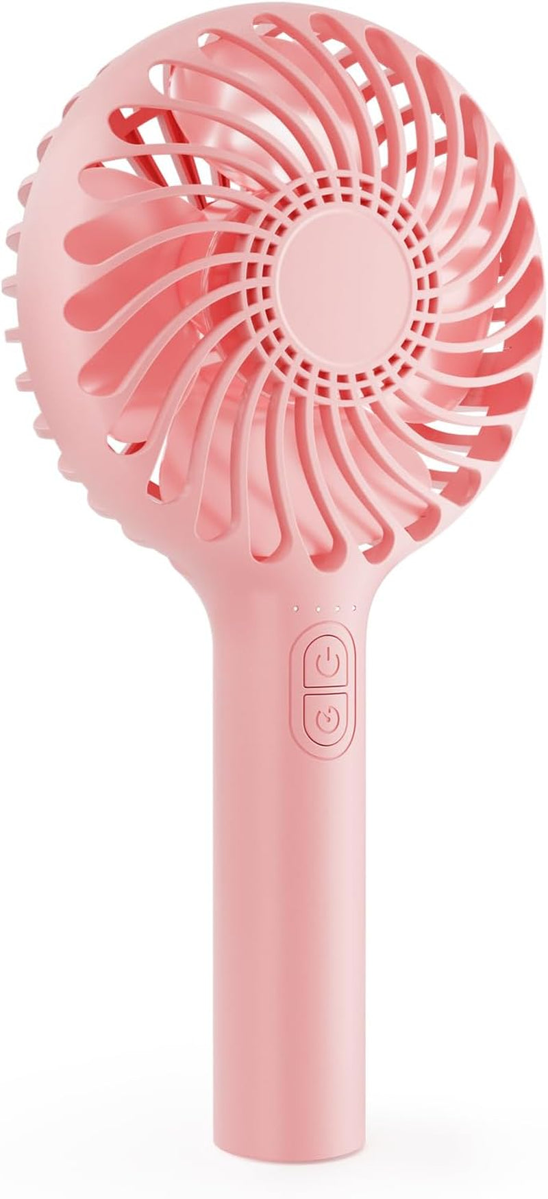 Handheld Fan Portable, Mini Hand Held Fan with USB Rechargeable Battery, 4 Speed Personal Desk Table Fan, 3-10 Hours Operated Small Makeup Eyelash Fan for Women Girls Kids Outdoor Pink